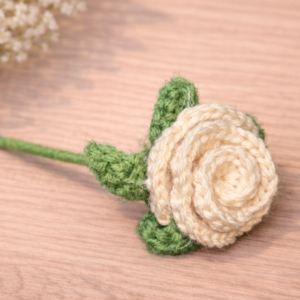 handmade crochet hand purse – blush pink with red cherry detail