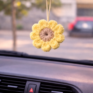 handmade crochet drawstring mini bucket bag – grey, cream & olive green
